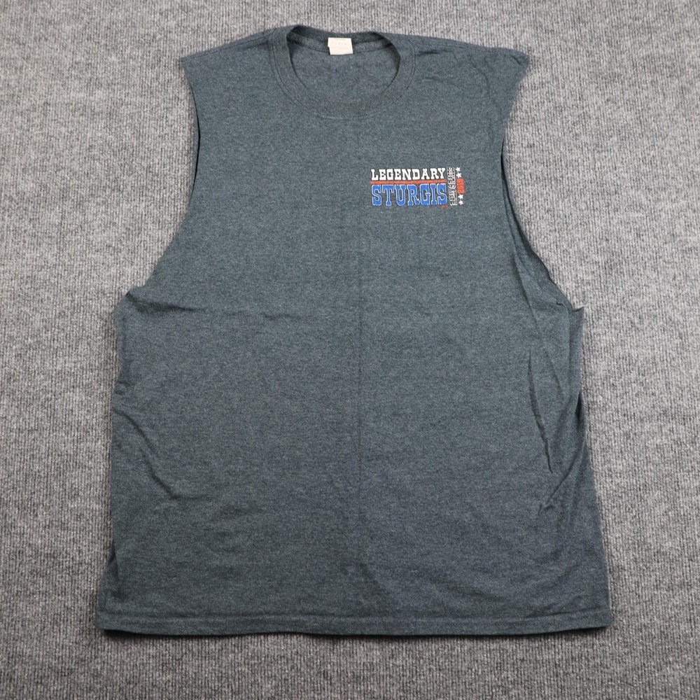 Legendary Sturgis Shirt‎ Mens Large Gray 2019 Rally Motorcycle Sleeveless Eagle